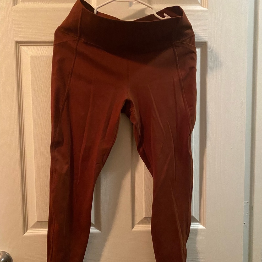 Brown spandex leggings